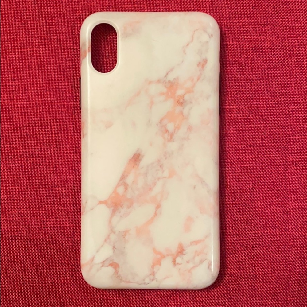 iPhone XS Rose Gold Marble Case